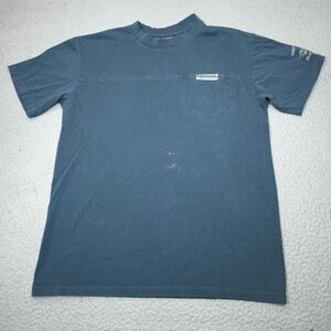 Harley Davidson Shirt Men Large Blue Atlanta Pocket Crew Biker Motorcycle Casual